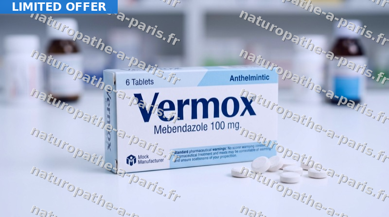 Acheter Vermox 100mg — en France — (Mebendazole) — dès 0,98€ — pharmacie agréée en ligne