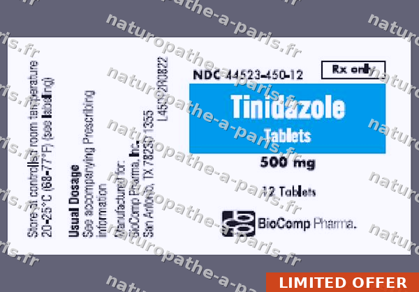 recommandé par 885 médecins : Tinidazole 500mg à 0,56€ en France